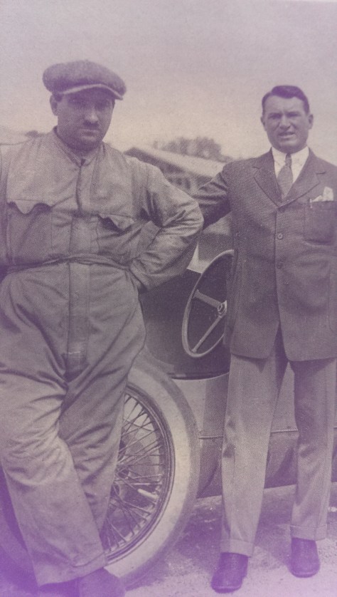 Giuseppe Campari with his little mustache and Ascari in 1923, at the onset of Alfa's dominance