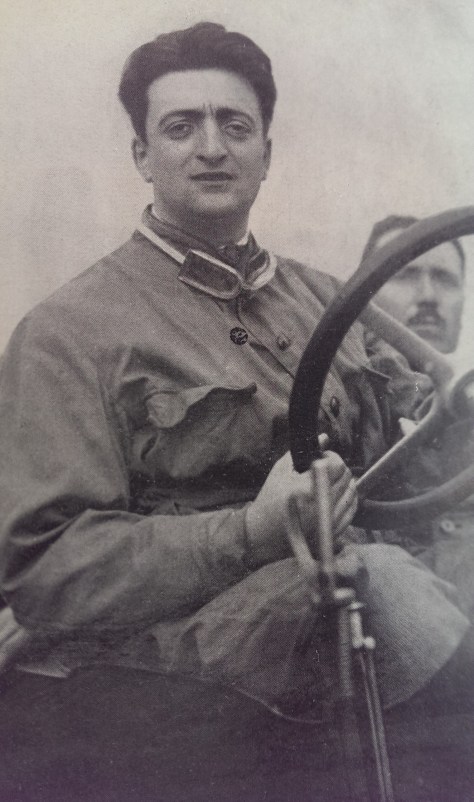 Enzo Ferrari in 1923. He was offered a works drive for Alfa, but retired the day before his first race for reasons he never explained..