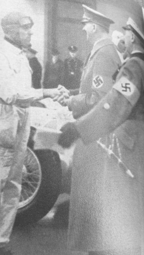 Nuvolari meets Hitler (and his 'man' at the races, Huhnlein)...